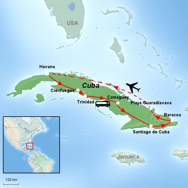 Kart over Cuba Completo - din reise til hele Cuba